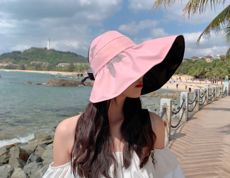 Mũ rộng vành chống nắng chống tia cực tím cao cấp, nón nữ rộng vành đi biển phong cách Hàn
