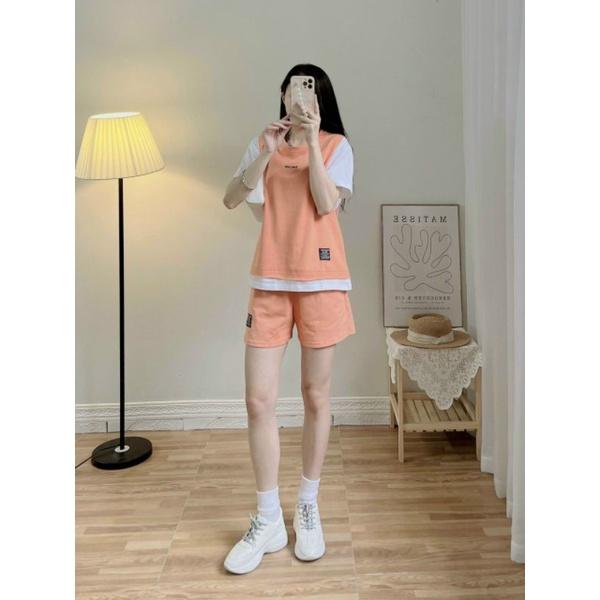 Sét Bộ quần áo thể thao nữ chất cotton co giãn thoáng mát phối màu độc đáo bao đẹp tpp323 mới