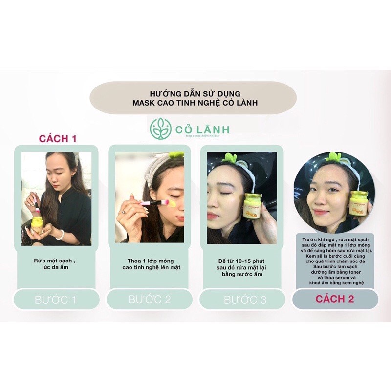 Mặt nạ cao tinh nghệ trắng da mờ thâm nám tàn nhang 75g