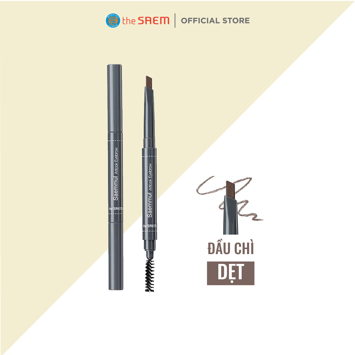 Chì Kẻ Mày Ngang 2 Đầu The Saem Saemmul Artlook Eyebrow (0.2g)