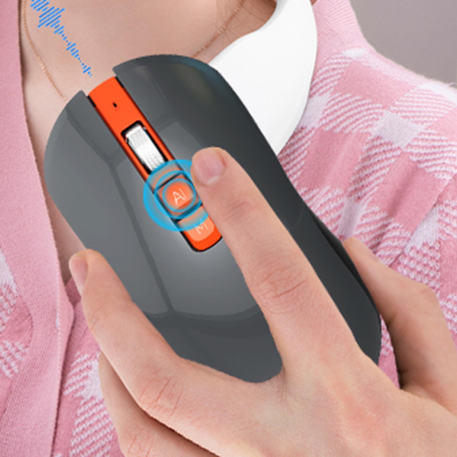 Cordless Mice ,Silent Mice Multi Language Auto Translate, Adjustable DPI Levels Dual Mode Mice Ergonomic Mice for PC Notebook Desktop Laptop
