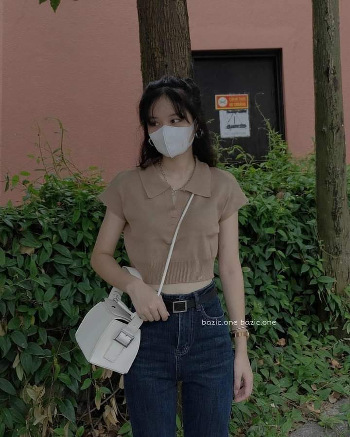 áo croptop xinh xịn mịn Freesize 40-55kg