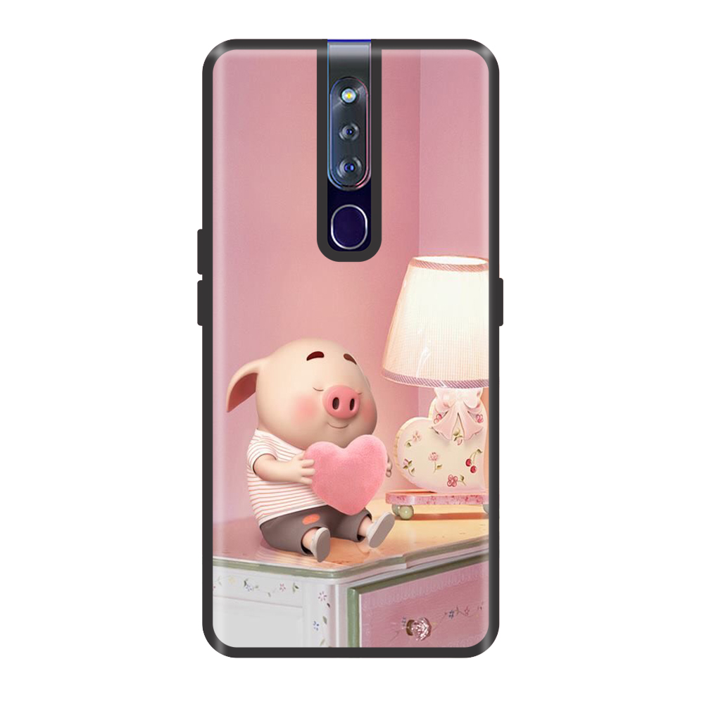 Ốp lưng TPU viền dẻo cho điện thoại OPPO F11 PRO Hình Heo Con Đang Yêu