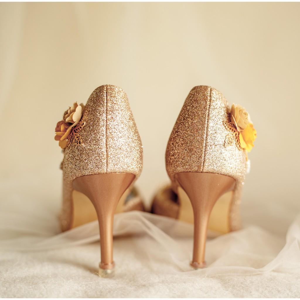 Giày cưới - Già cô dâu BEJO H51 thuyền hoa hồng - WEDDING SHOES