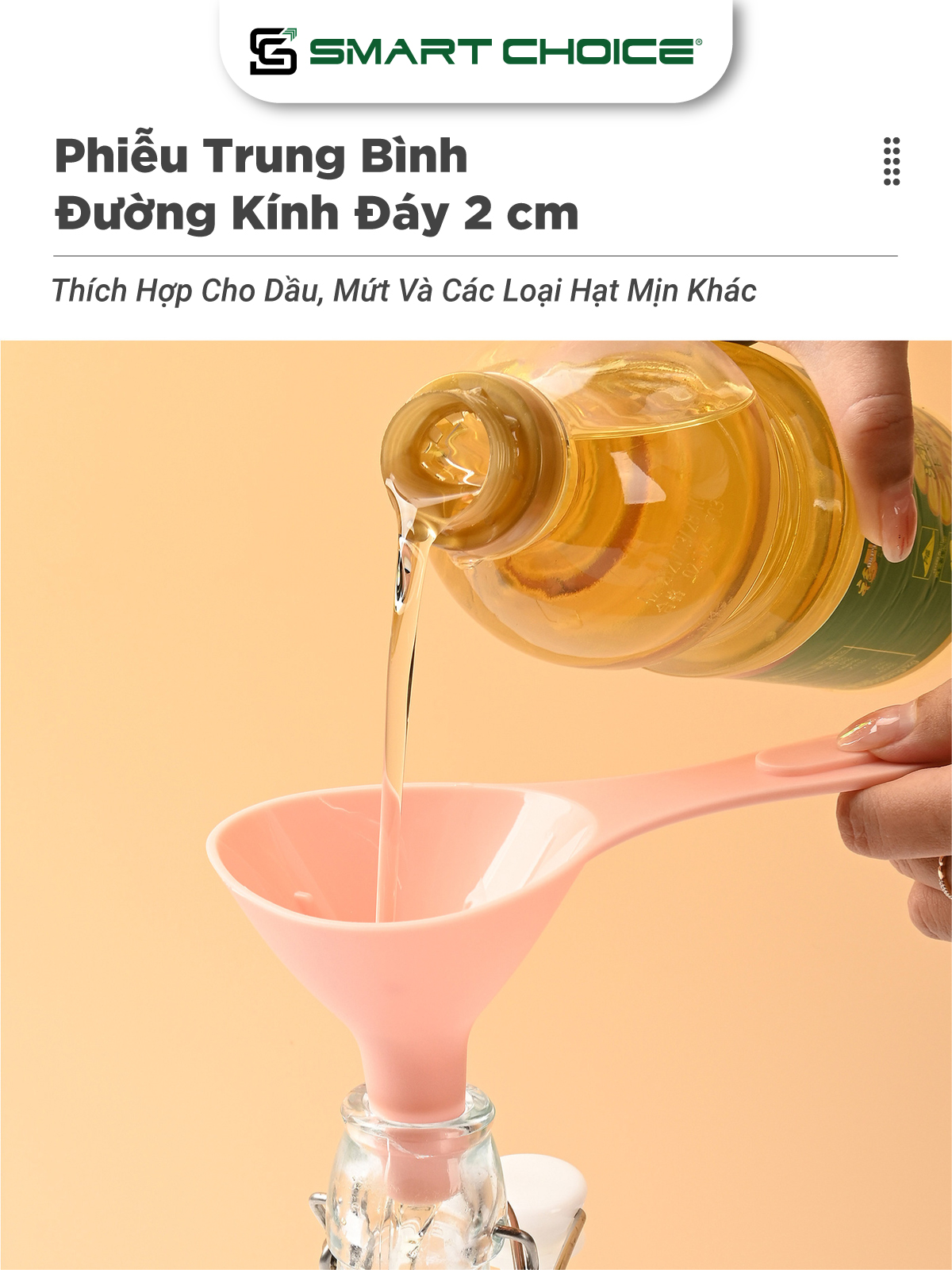 Phễu Đa Năng 6 In 1 SMARTCHOICE 3 Màu Cao Cấp- Chịu Nhiệt Tốt Tiện Dụng Cho Nhà Bếp SCG-PK092
