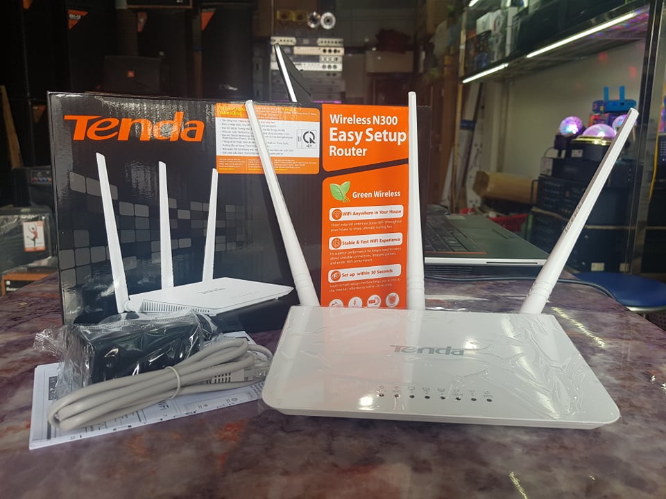 Bộ phát Wifi Tenda F3 tốc độ 300Mbps: 3 râu thu sóng