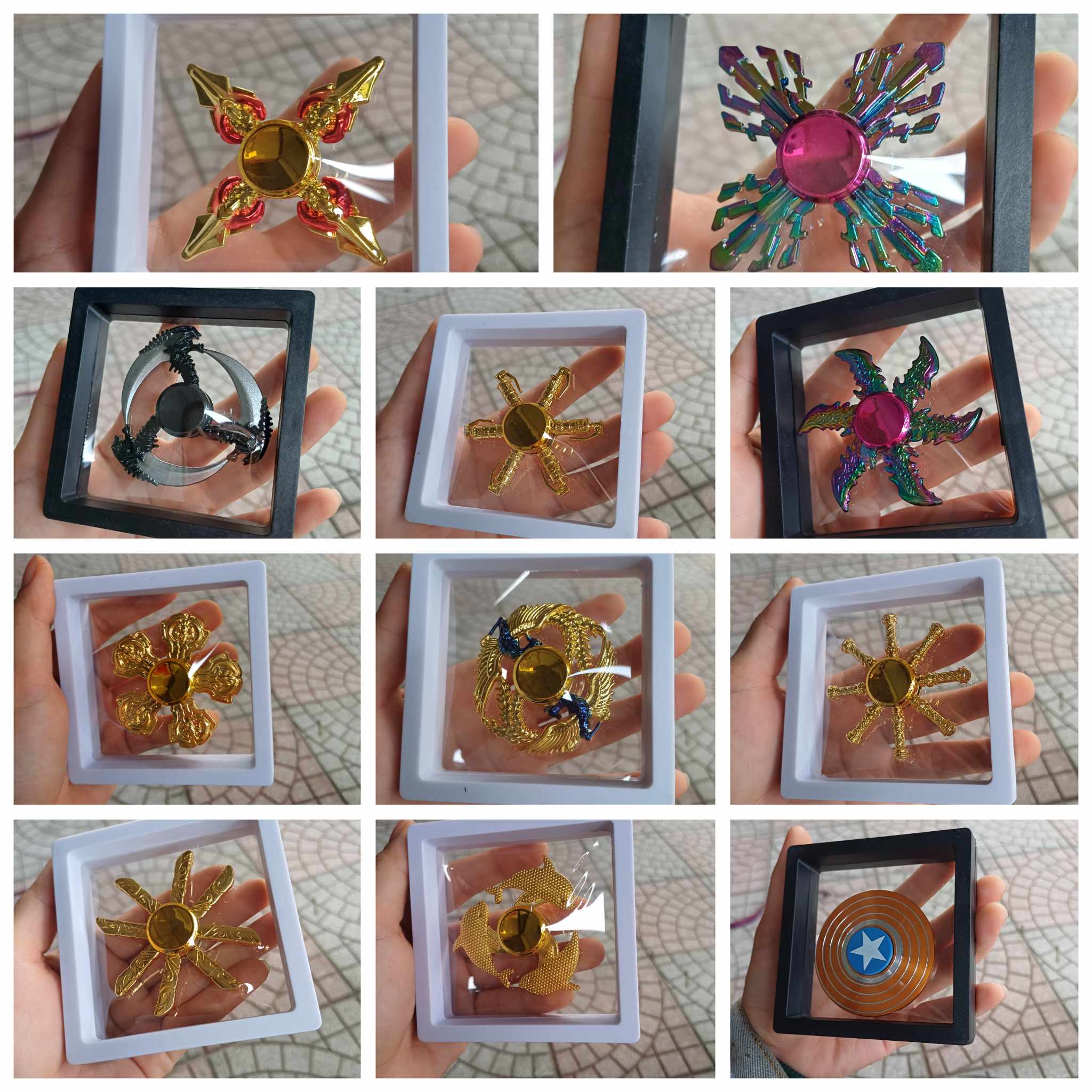 Đồ  chơi con quay spinner kim loại nhiều mẫu đẹp
