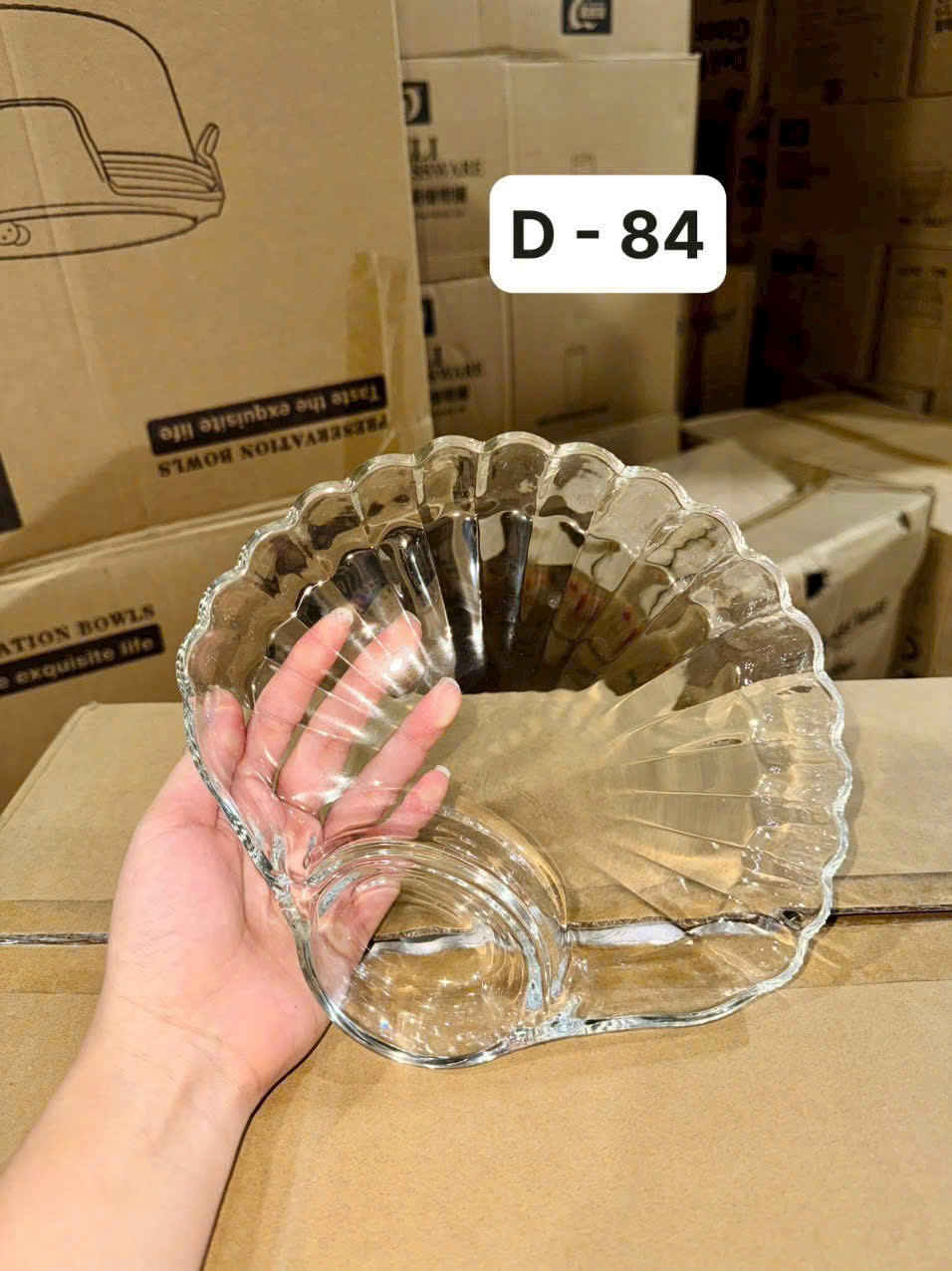 Đĩa Vỏ Sò Thủy Tinh, Đĩa Thuỷ Tinh Đựng Đồ Ăn Đường Kính 24cm Có Khay Đựng Nước Chấm Đĩa Salad, Trái Cây - HÀNG CHÍNH HÃNG MINIIN