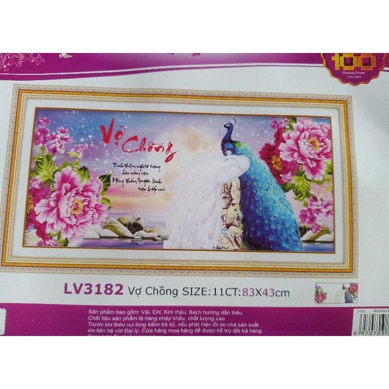 Tranh Thêu Chữ Thập Vợ Chồng LV3182