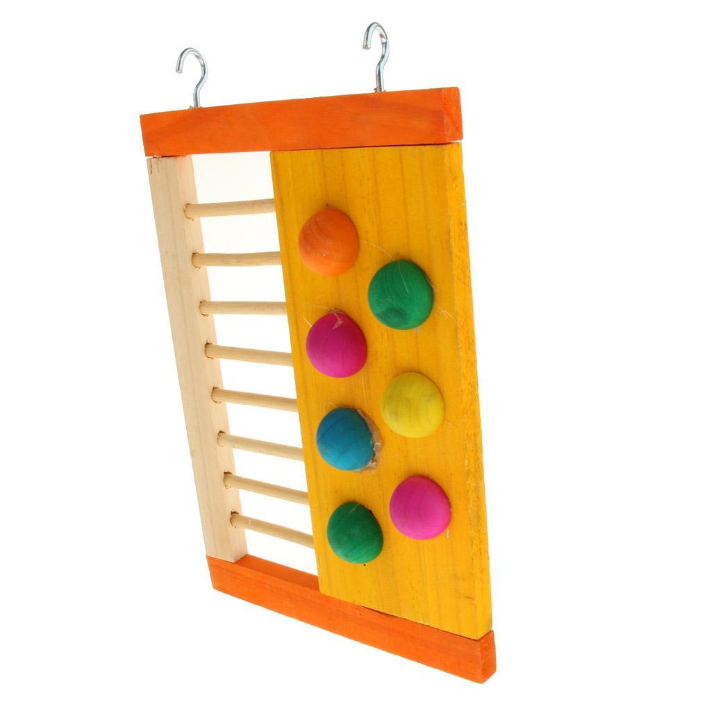 Pet Hamster Toys Natural Wooden Colorful Jumping Climbing Ladder Fun Toy