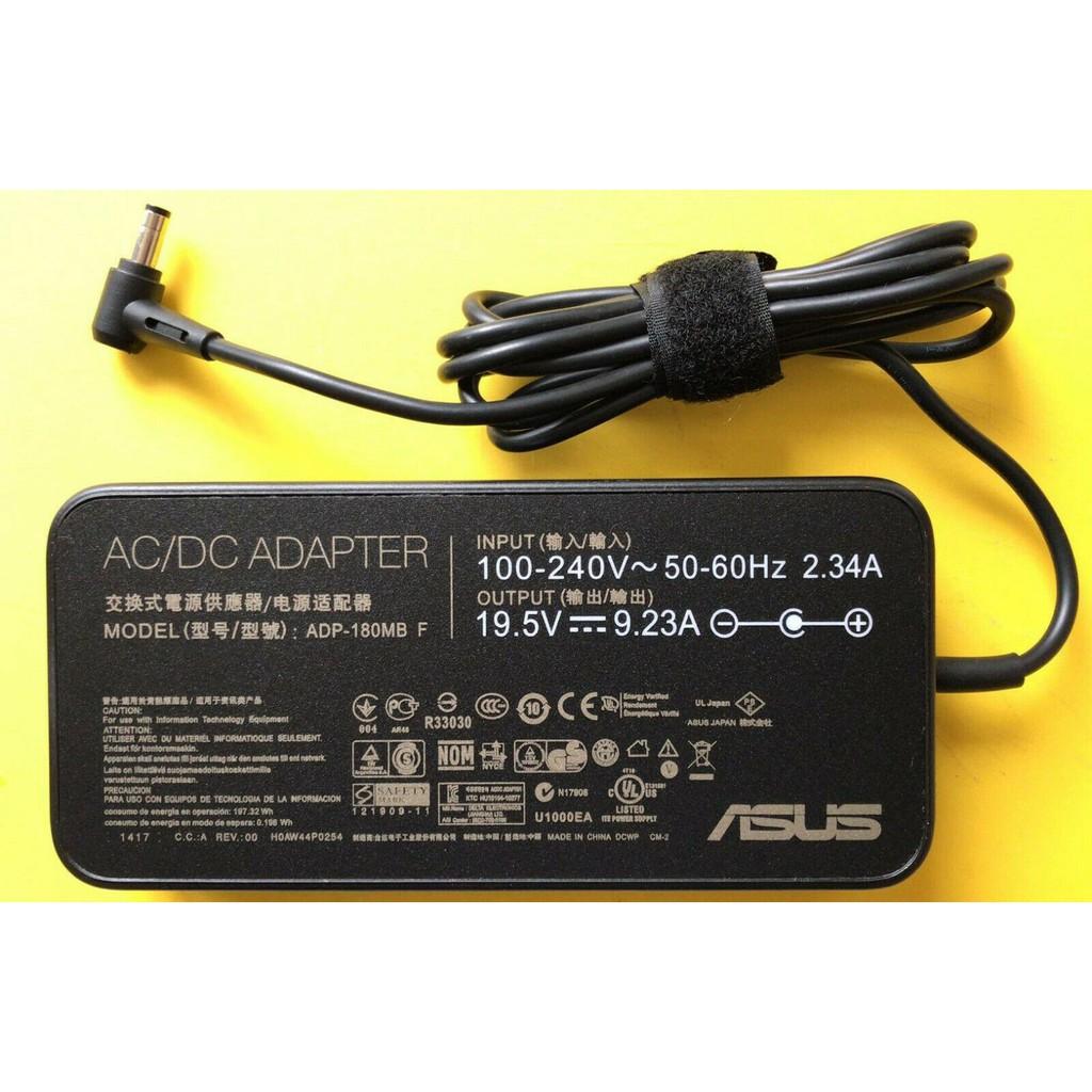 (ADAPTER) SẠC LAPTOP DÀNH CHO ASUS 19.5V-9.23A (180W) (Slim, Đầu thường) kích thước đầu ghim (5.5 x 2.5 mm)