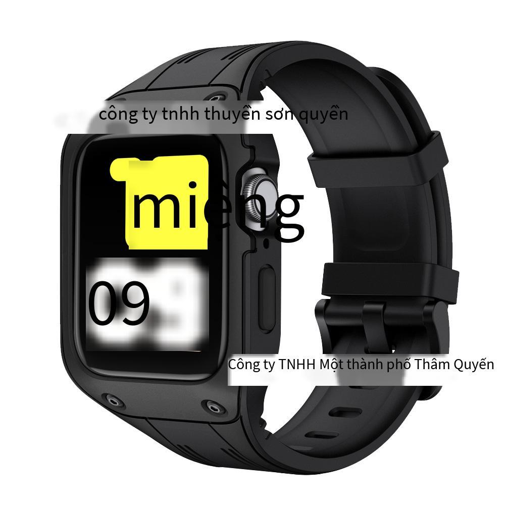 Đảm bảo chất lượng phù hợp với Apple Watch Apple watch 123456 thế hệ silicon tpu tích hợp vỏ bảo vệ hai màu vỏ bảo vệ