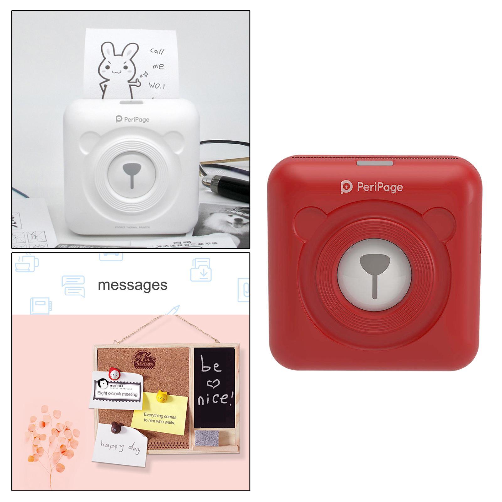 Bluetooth Thermal  203DPI Sticker Tag Memo Mobile  Red