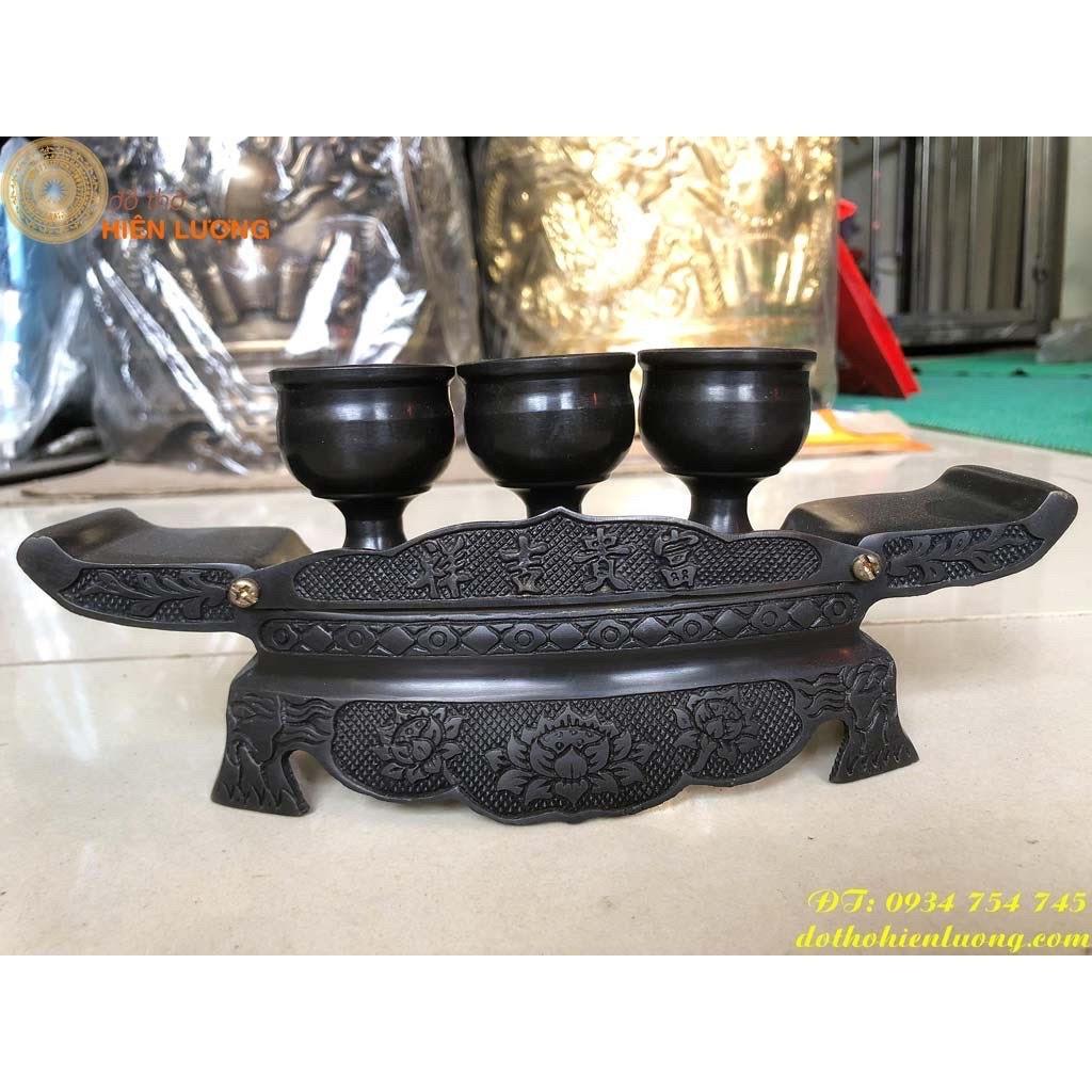 Bộ Ngai Chén 3 Bằng Đồng Thờ Cúng