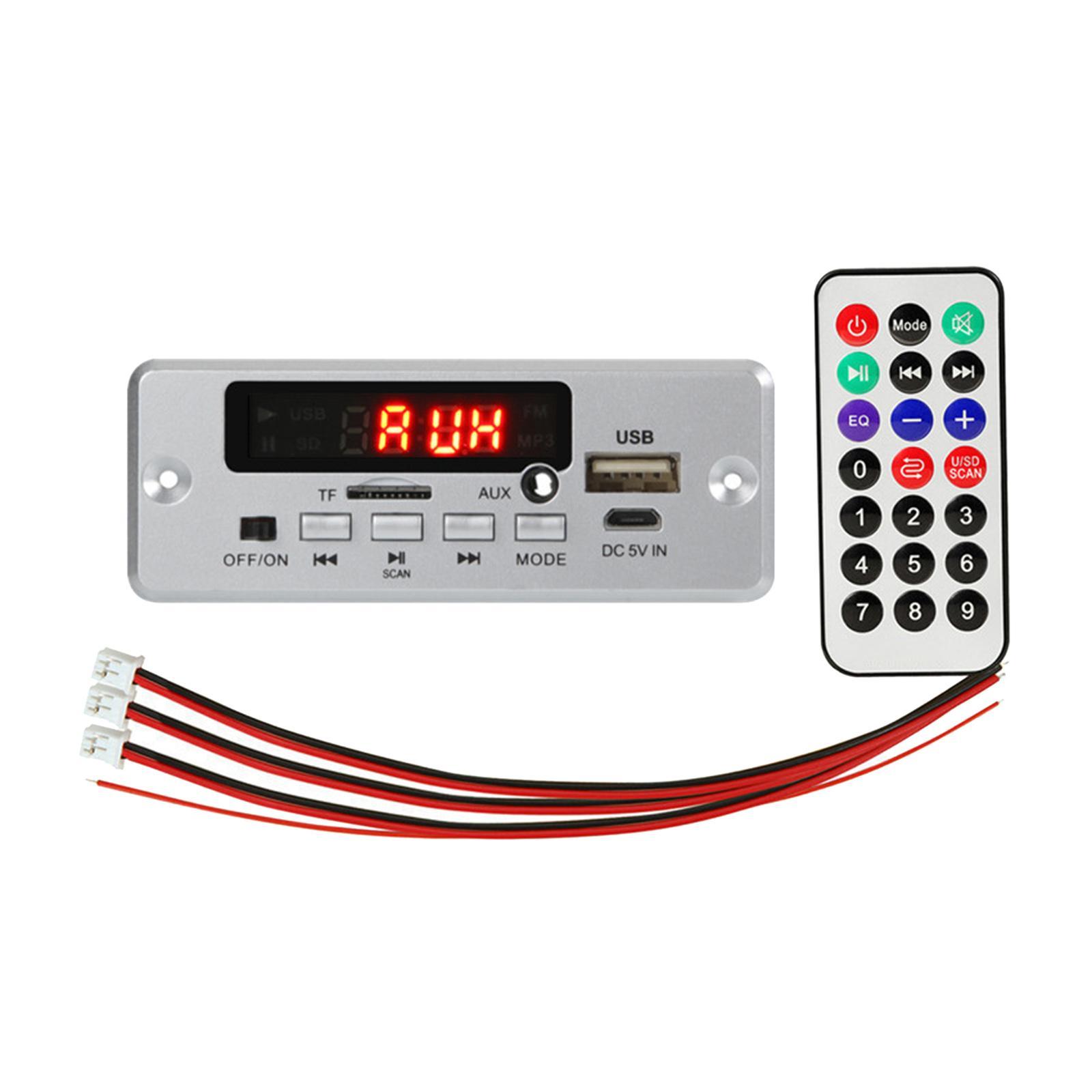 Folder Decoder Board 5V-12V Audio Module Handsfree Control for MP3 WMA WAV