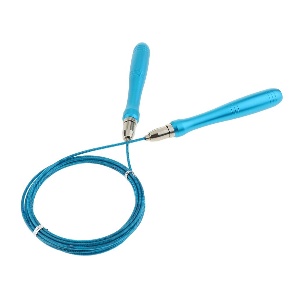 Jump Rope Skipping Rope - Self-locking - Adjustable with Ball Bearing Blue