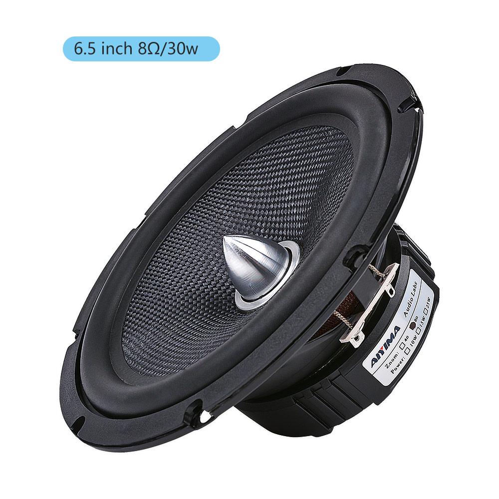AIYIMA 6,5 INCH TRUNG TÂM BASS BASS LOADER Nhà hát 4 8 Ohm 60W Sound Audio Loa Glass Fiber Bullet Loa loa loa 1PCS Color: 8 Ohm Speaker