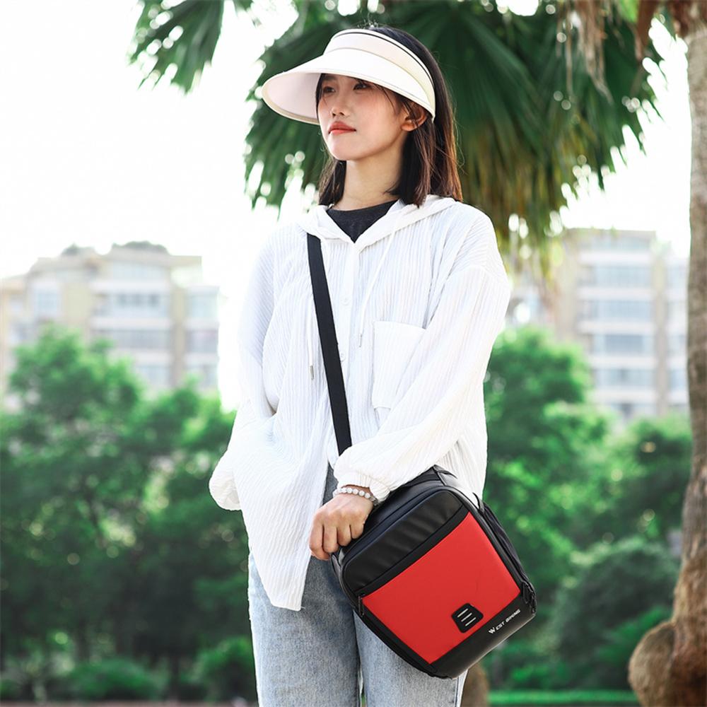 WEST BIKING 7.3L Bike Handlebar Bag Waterproof Bicycle Front Bag Cycling Basket Bag Scooter Handlebar Bag with Water Bottle Holder