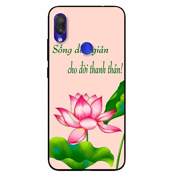 Ốp lưng in cho Xiaomi Redmi Note 7 Mẫu Sống Đơn Giản