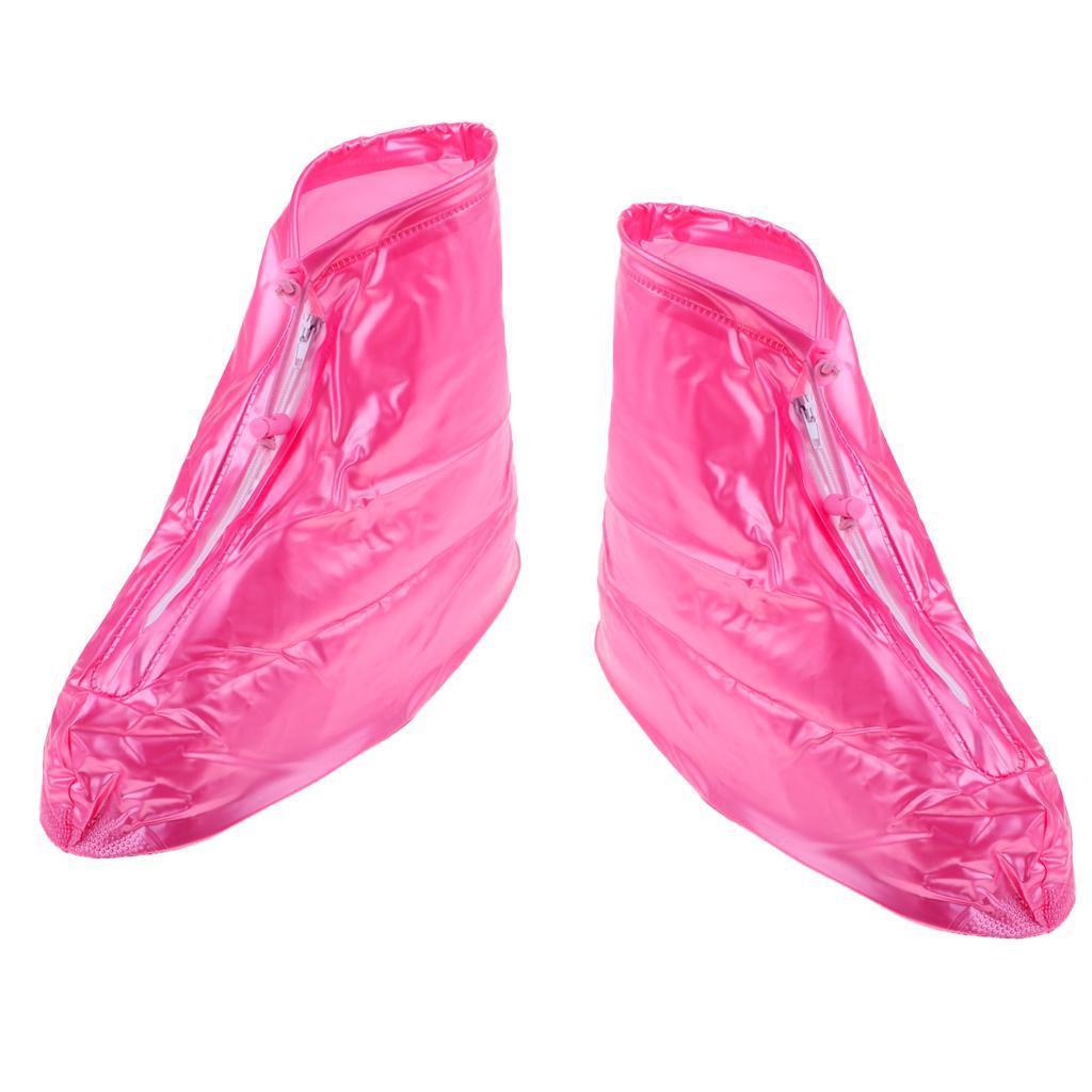 Waterproof Shoes Cover Resuable Anti Slip Rain Shoes Cover Zipper Full Dust Oil Boots Shoe Cover for Cycling Hiking Walking Running
