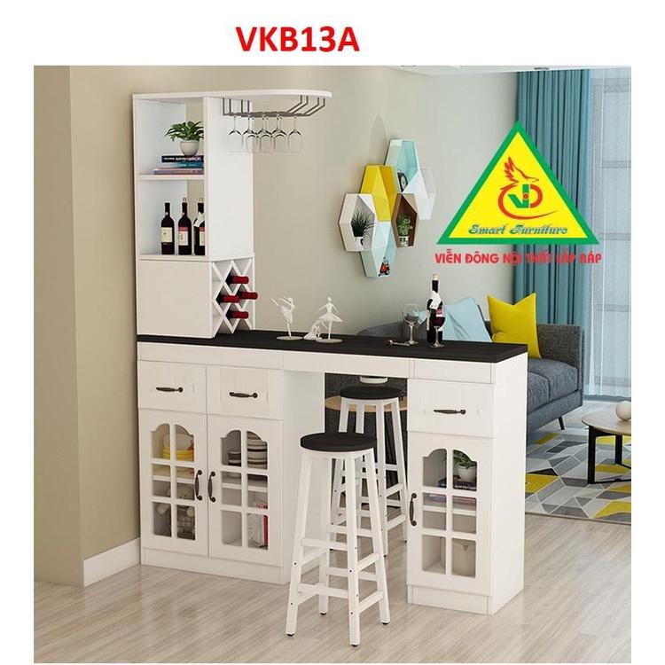 Quầy bar mini kết hợp tủ rượu VKB013A - Nội thất lắp ráp Viendong Adv