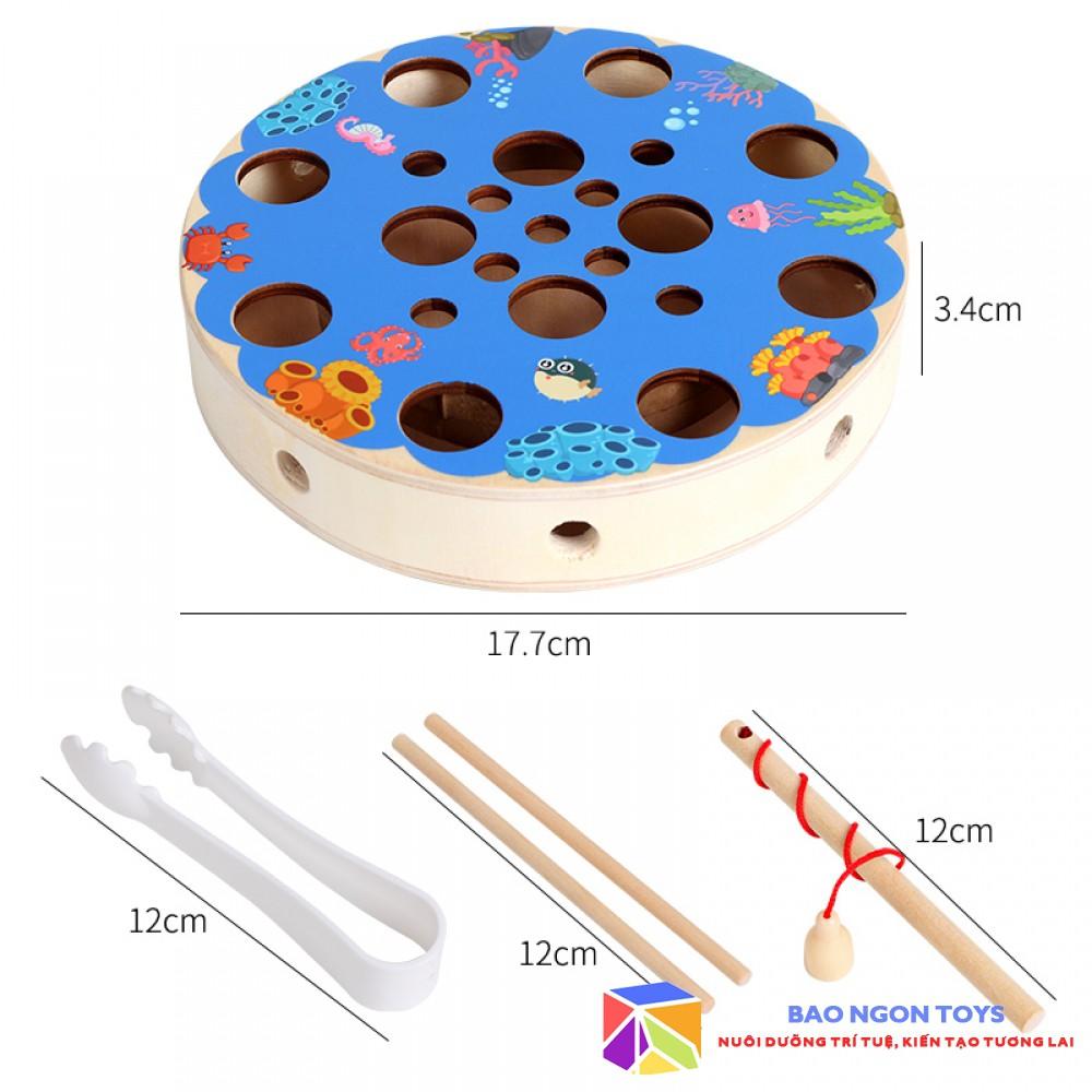 ĐỒ CHƠI CÂU CÁ 4 TRONG 1 MONTESSORI PHÁT TRIỂN KỸ NĂNG VẬN ĐỘNG TINH CHO BÉ