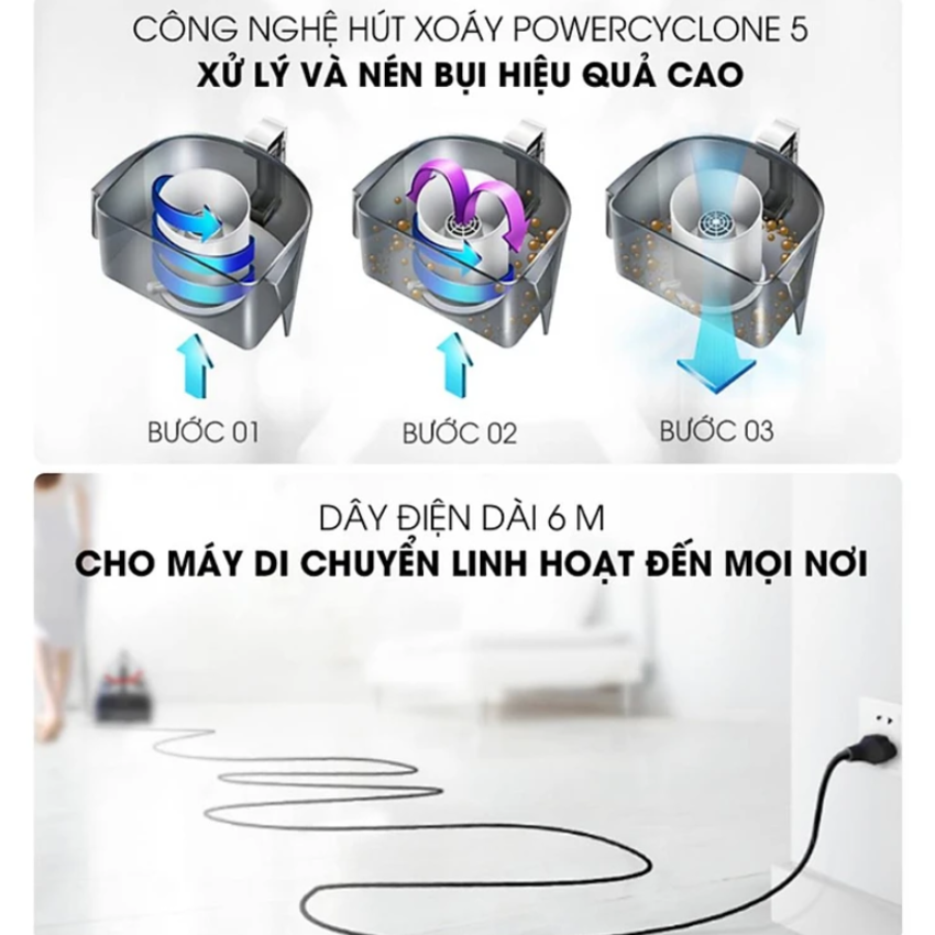 Máy hút bụi không túi PowerPro Compact thương hiệu Hà Lan Philips FC9351/82 1600W - Hàng nhập khẩu