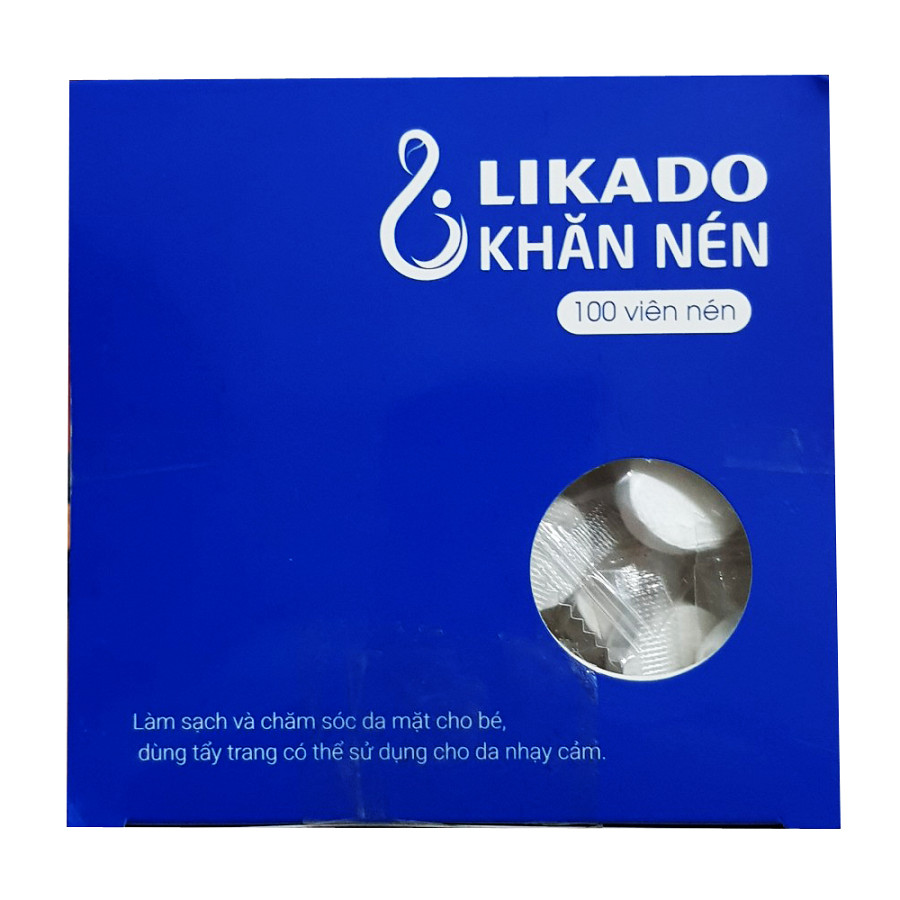 Khăn Nén Dạng Viên LIKADO (100 viên dạng bọc kẹo)