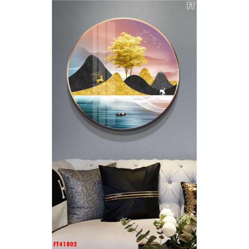 Xả 3 mẫu tranh tráng gương tròn in UV, tranh phong thủy mang lại tài lộc cho gia chủ