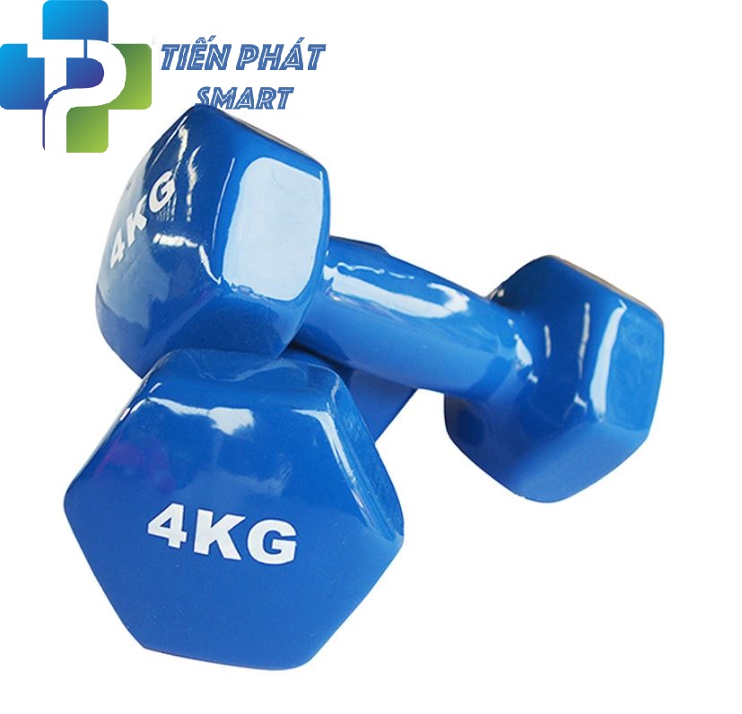 Bộ cặp tạ tay 4kg bọc cao su - Màu ngẫu nhiên