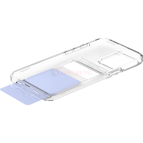 Ốp lưng chống sốc tích hợp khe đựng thẻ Spigen Crystal Slot Dual dành cho iPhone 15 Pro Max/15 Plus/14 Series - Hàng chính hãng