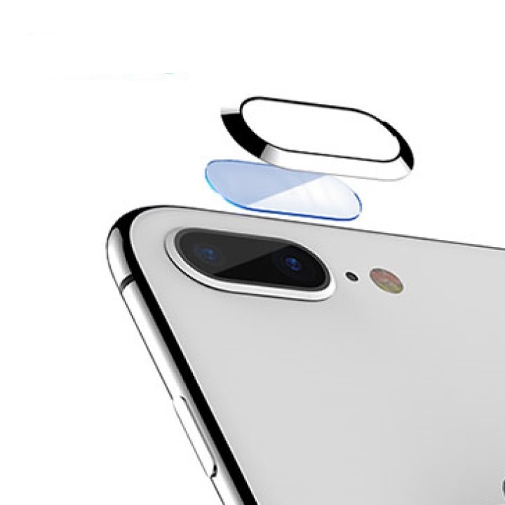 Combo Miếng Dán Cường Lực và Vòng Bảo Vệ Camera cho iPhone 7 Plus, 8 Plus