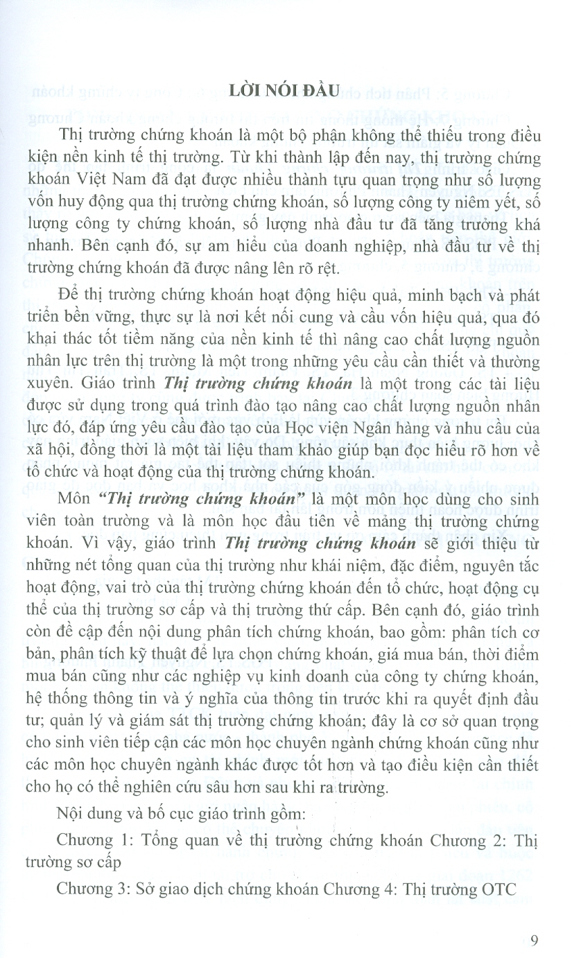 Giáo Trình Thị Trường Chứng Khoán (Tái bản lần thứ sáu có bổ sung) (Học viện Ngân Hàng)