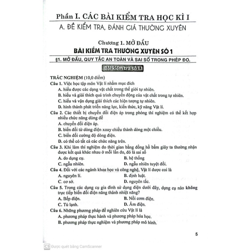 Sách - Đề Kiểm Tra Đánh Giá Vật Lí Lớp 10 HA-Mk