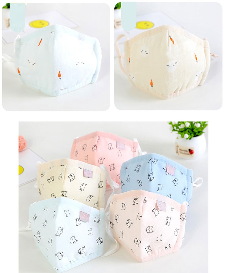 Khẩu Trang Xô 5 Lớp Có Điều Chỉnh Quai Cho Bé 0-5 tuổi