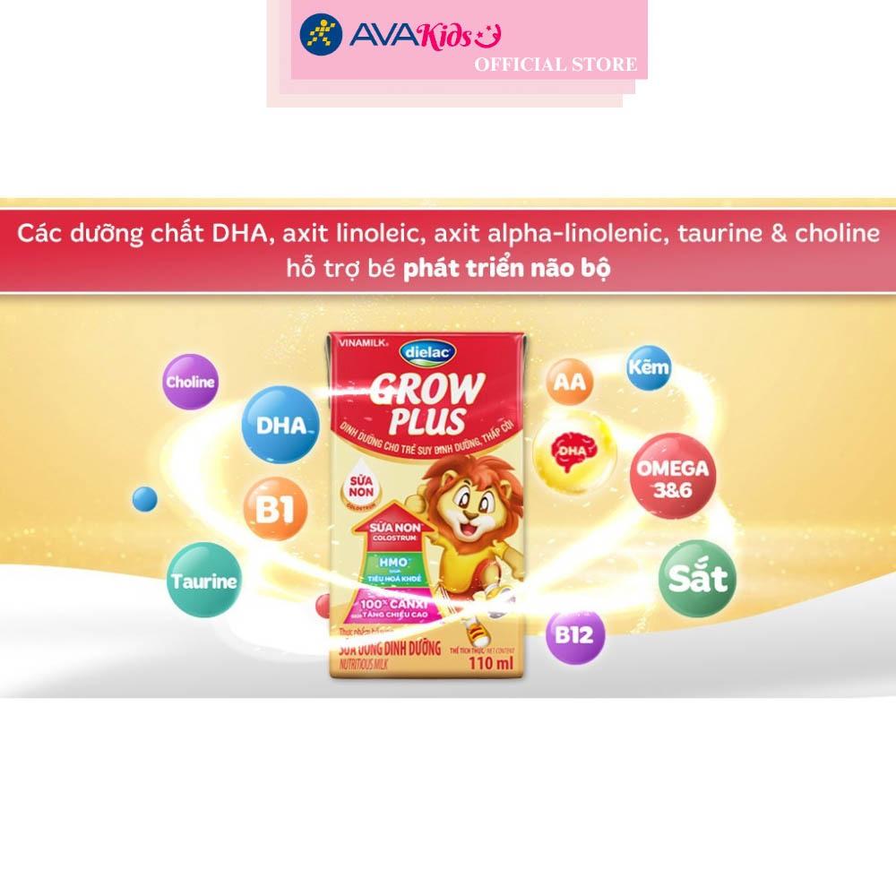 Thùng 48 hộp sữa non pha sẵn Dielac Grow Plus 110 ml (từ 1 tuổi)