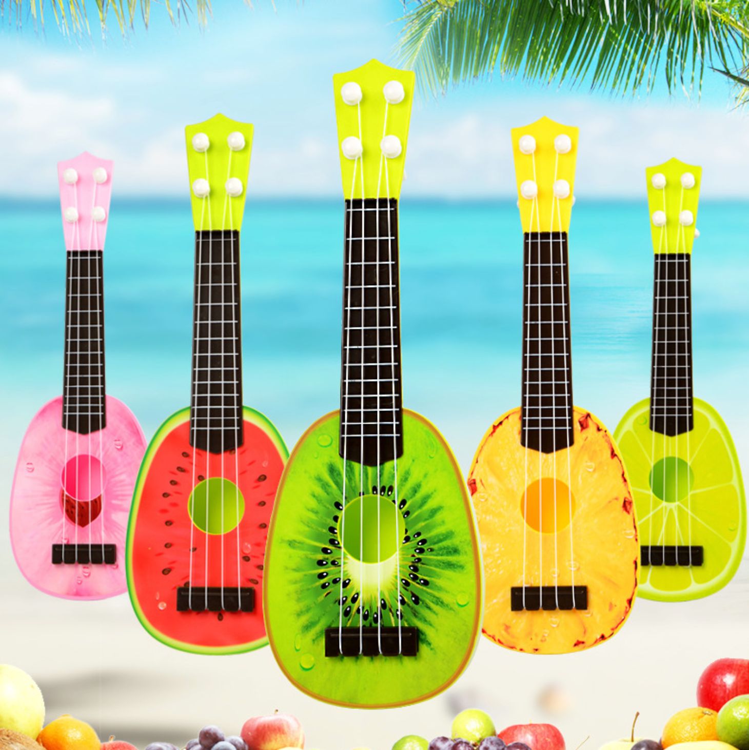 Đàn UKULELE nhiều màu đồ chơi  âm nhạc cho bé