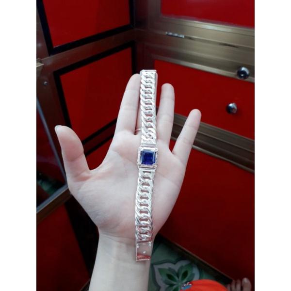 Lắc tay nam bạc ta đính đá cao cấp  YN JEWELRY