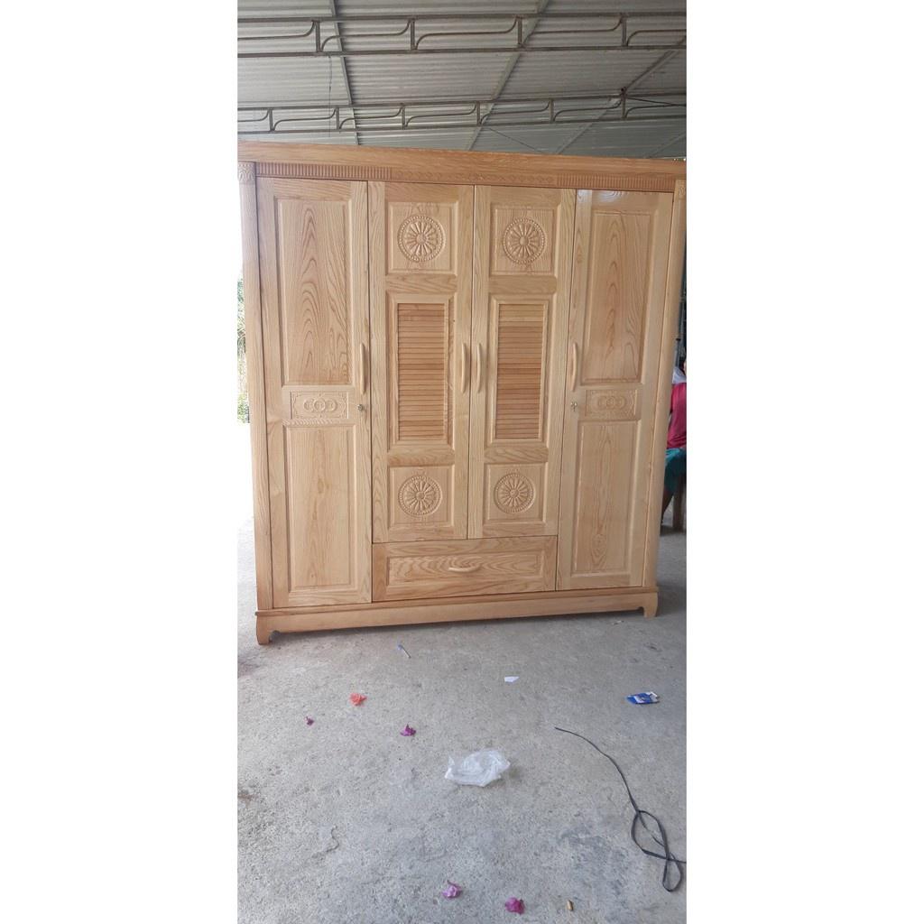 Tủ quần áo gỗ Sồi Nga 4 cánh