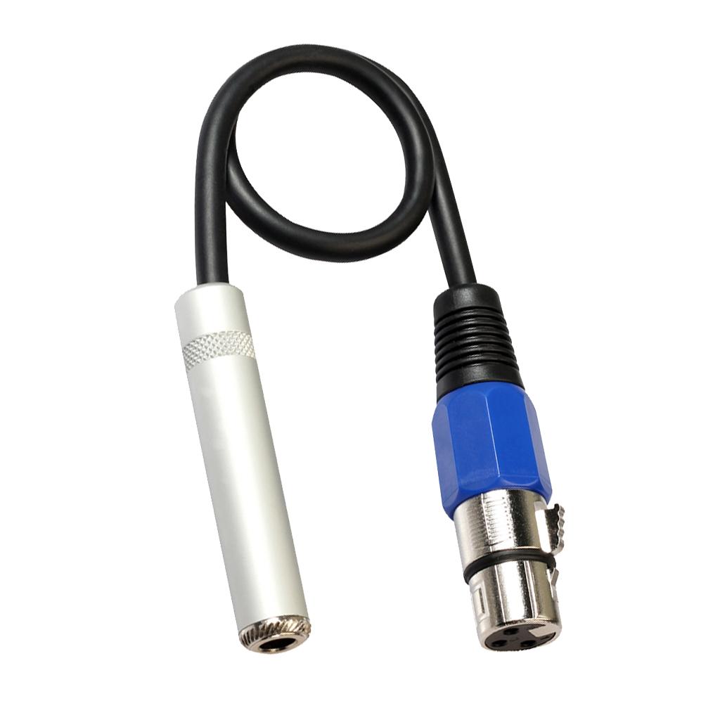 Âm Thanh Stereo Jack 6.35 Mm Cái-3 Chân Nữ XLR Ổ Cắm Dây Âm Thanh 1ft 0.3 M