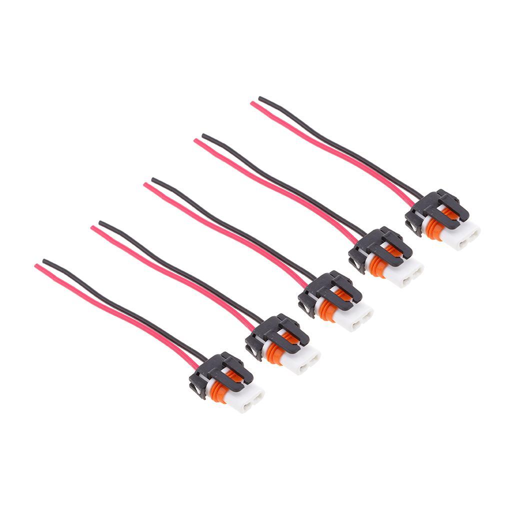 5 Pieces Car 9006 Headlight Fog Lamp Wiring Harness Wire Connector Male Plug