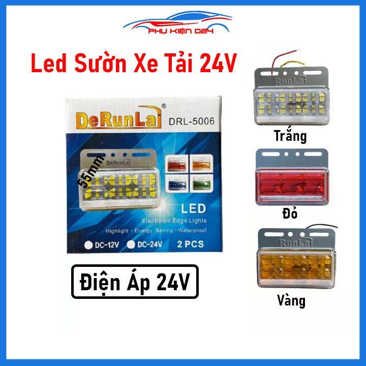 Đèn led sườn hông xe tải 2V 5006 DRL-5006 chống nước bản to đủ màu