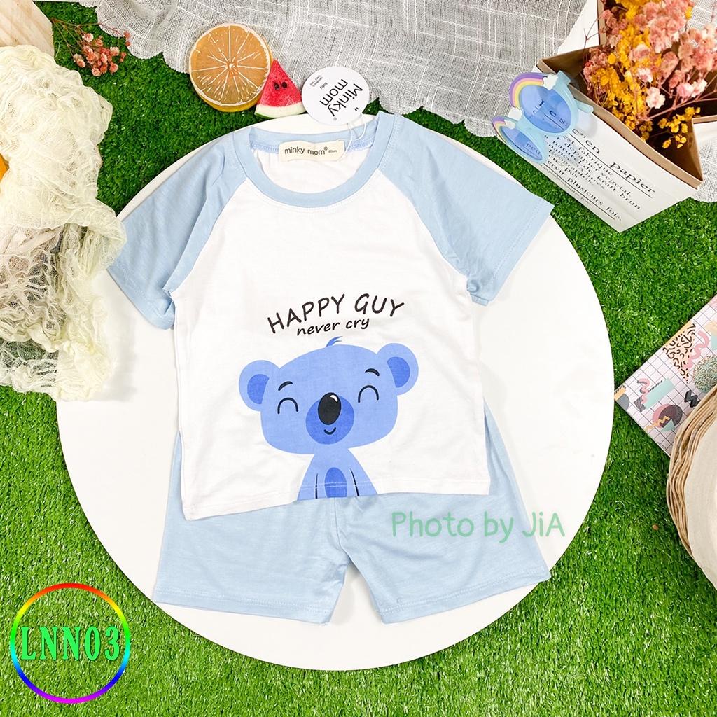 Bộ Cộc Tay Cho Bé LNN03 Đồ Bộ Thun Lạnh Cao Cấp Mềm Mịn Thoáng Mát Dễ Chịu, Thoải Mái Cho Bé