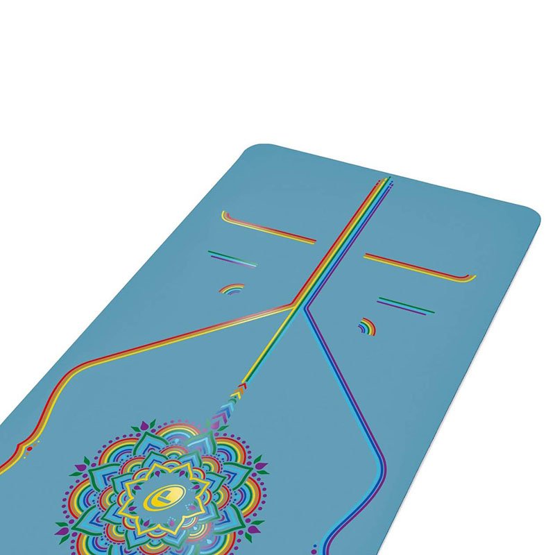 Thảm yoga định tuyến PU Liforme Blue Sky Rainbow 4.2mm