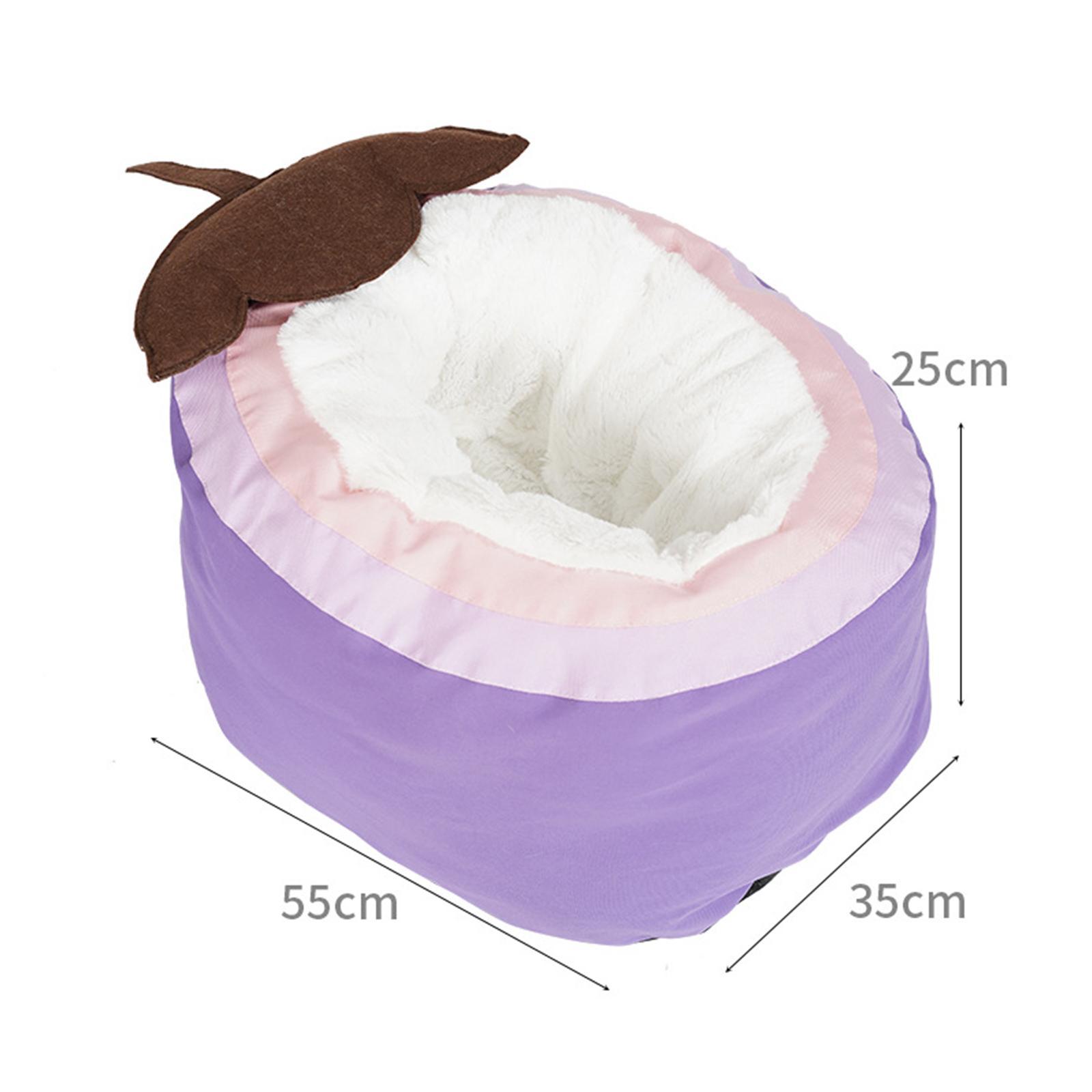 Plush Cave Pet Bed Cat Kitten Cozy Nest Dog Tent Washable Nonslip Warm House