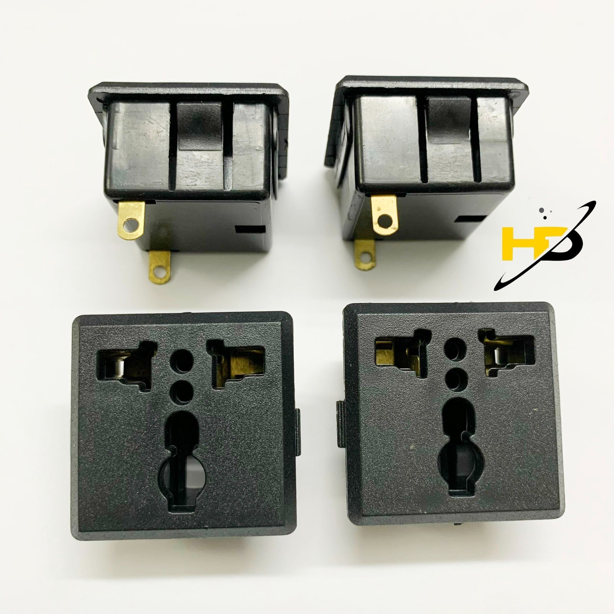 Ổ Cắm Nguồn AC 3 Lỗ 2 Chân Dẹt 10A 250V , Dùng Làm Ổ Điện Công Suất Cao