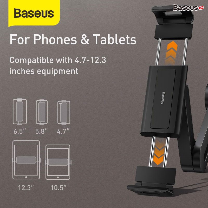 Giá treo xếp gọn dùng gắn lưng ghế trên xe hơi Baseus Fun Journey Backseat Lazy Bracket