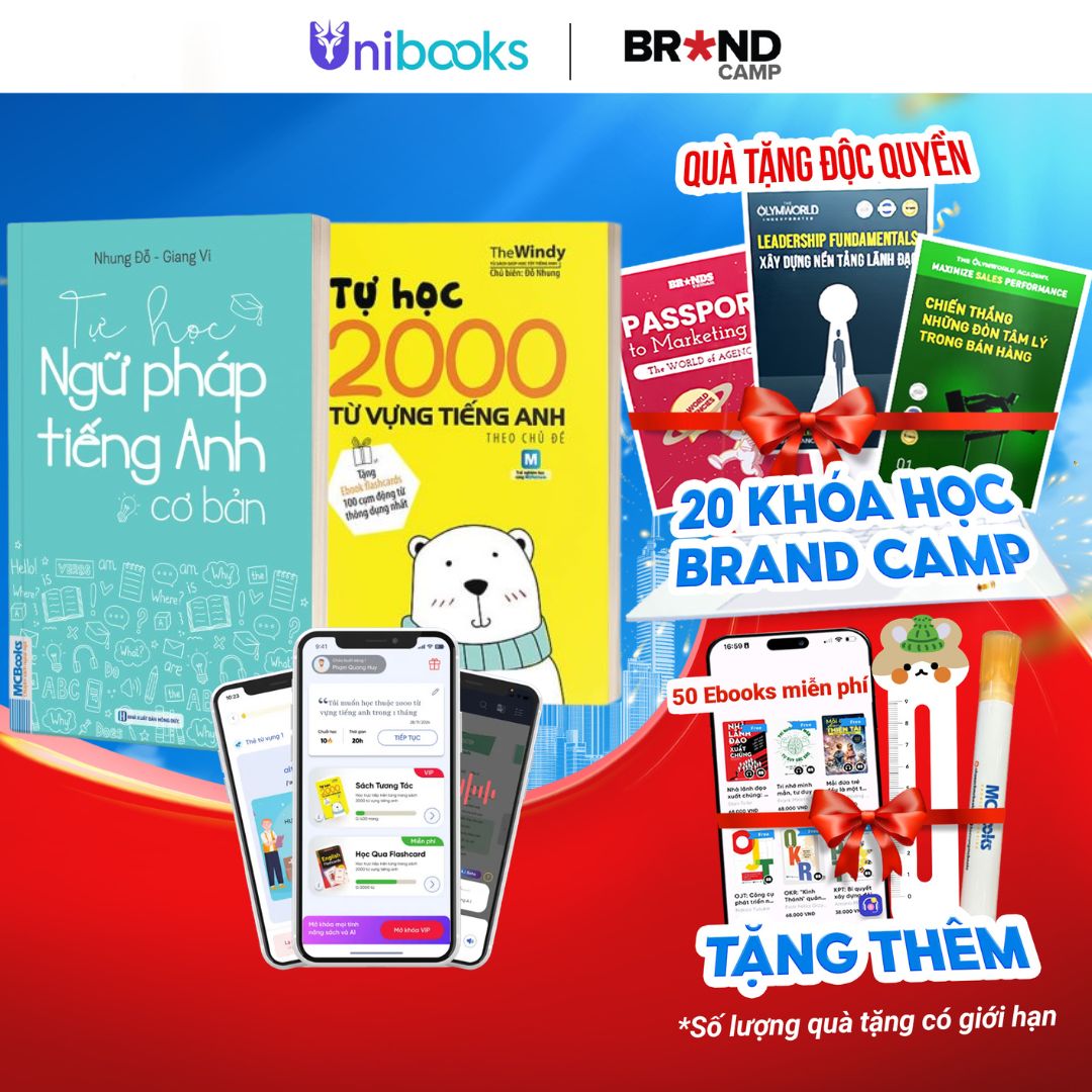Sách - Combo Tự học ngữ pháp tiếng Anh cơ bản và Tự học 2000 từ vựng tiếng Anh theo chủ đề - Khổ nhỏ cầm tay