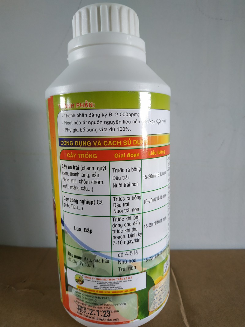 Phân bón vi lượng SIÊU KALI SỮA biomax cho các loại cây trồng - 500ml