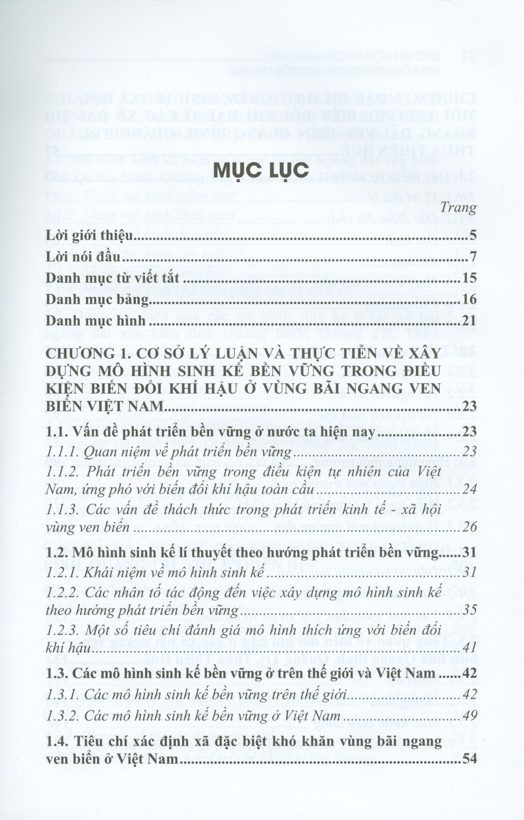 Đánh Giá Mức Độ Tổn Thương Do Tác Động Của Biến Đổi Khí Hậu Ở Các Xã Bãi Ngang Dải Ven Biển Quảng Bình, Quảng Trị, Thừa Thiên Huế Và Đề Xuất Mô Hình Sinh Kế Bền Vững